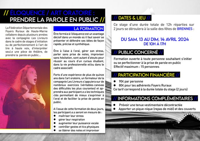 Stage éloquence & prise de parole en public