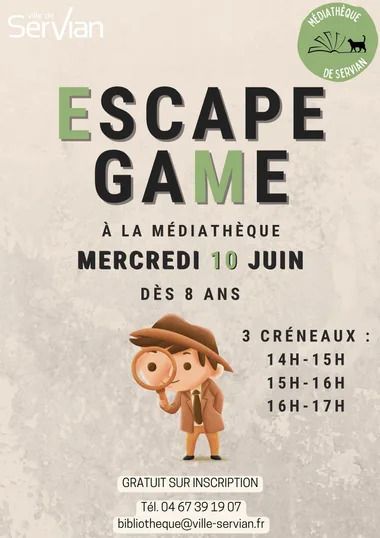 Escape Game- Médiathèque Servian
