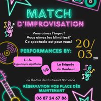 Match d’improvisation La Brigade du Bonheur de Narbonne versus la LIA (Ligue d’improvisation Agathoise).