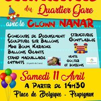 Carnaval du Quartier Gare avec le clown Nanar