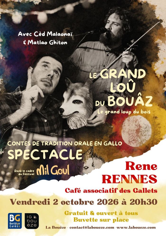 Affiche — Le Grand Loup du Bois - Contes de tradition orale en gallo