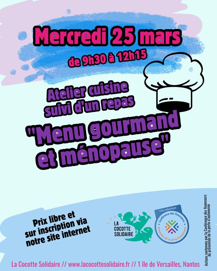 Atelier cuisine "Menu gourmand et ménopause"