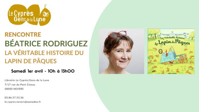 Dédicace de Béatrice Rodriguez à la librairie Gens de la Lune