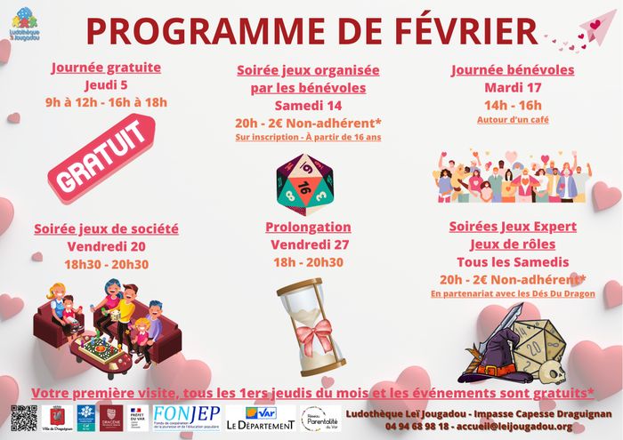 Ludothèque - programme de février