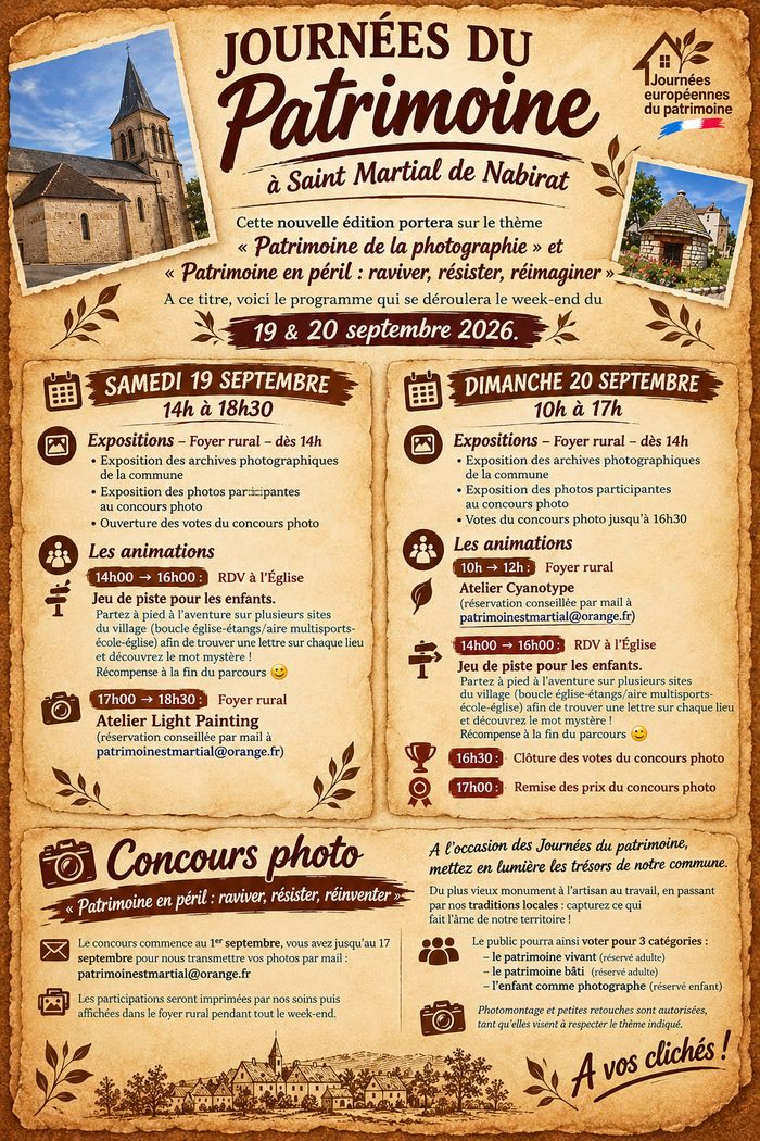 Journée du patrimoine à Saint Martial de Nabirat