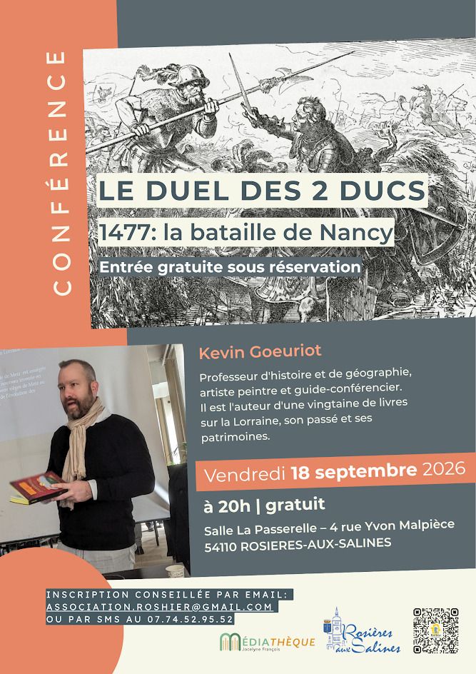 Conférence Le Duel des deux Ducs 1477 : la Bataille de Nancy