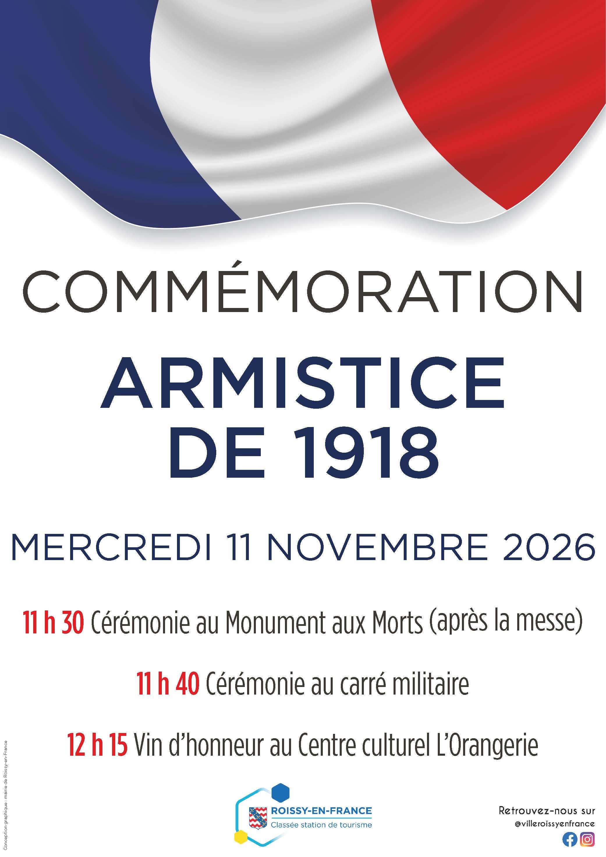 Commémoration de l'armistice du 11 novembre 1918