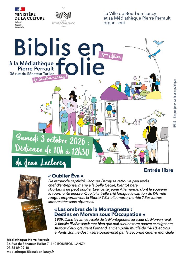 Dédicace de livres et rencontre avec Jean Leclercq