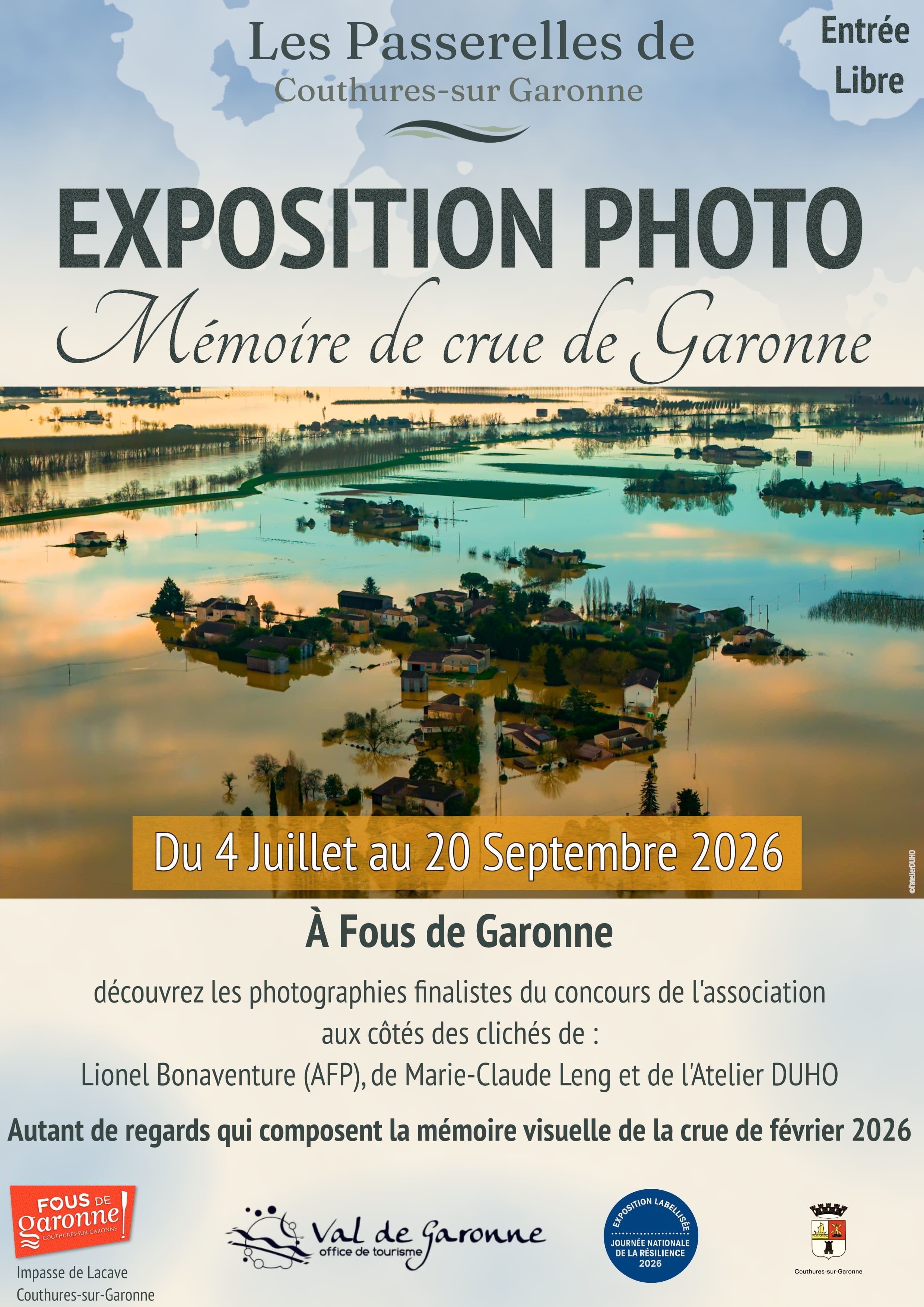[Visite commentée] Exposition Photo : Mémoire de crue de Garonne