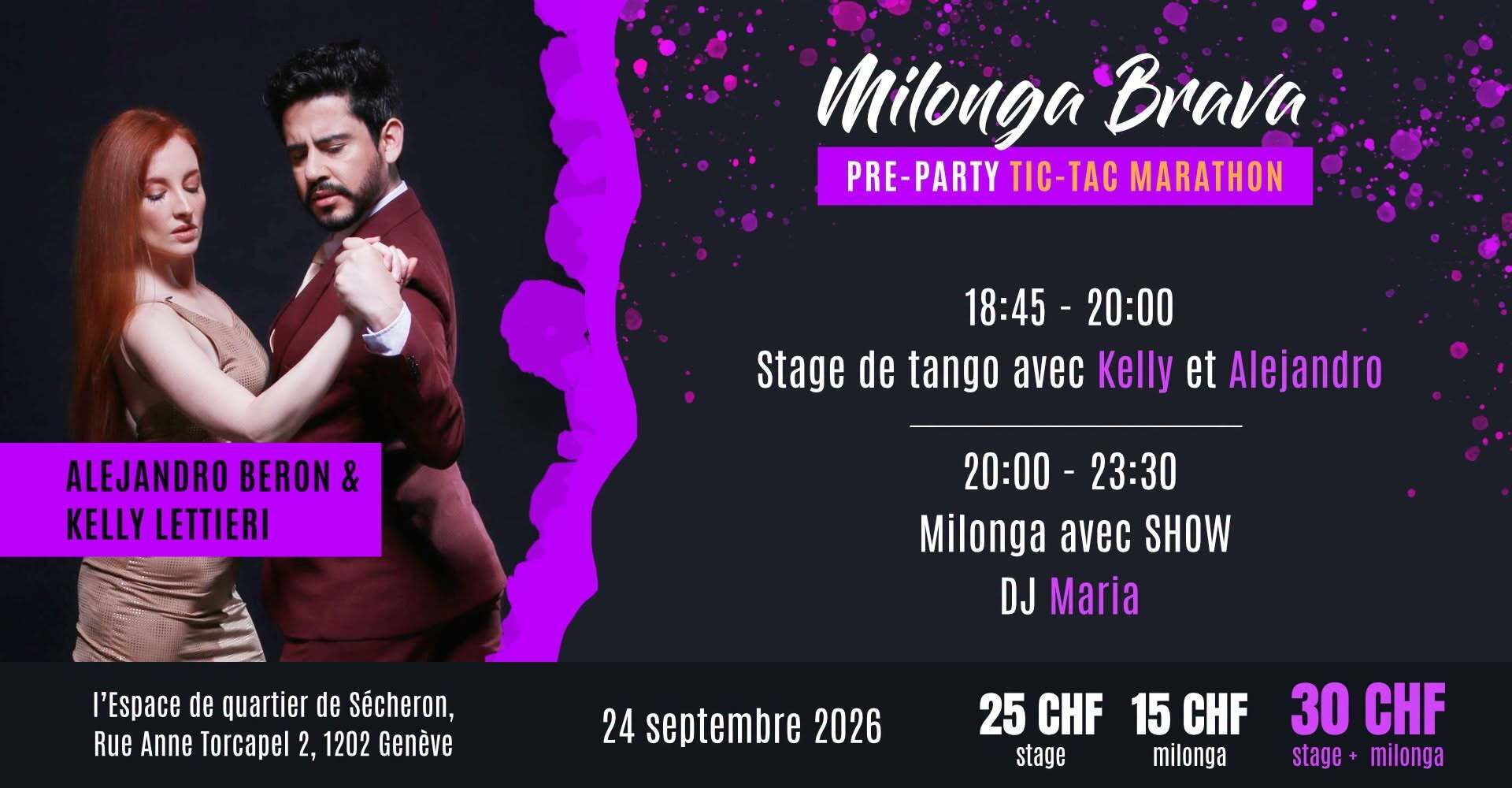 Milonga Brava avec Alejandro Berón & Kelly Lettieri