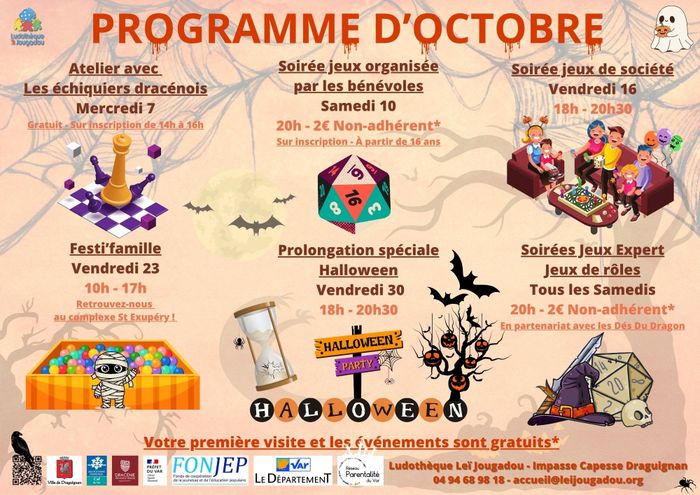 Leï Jougadou - Programme d'octobre