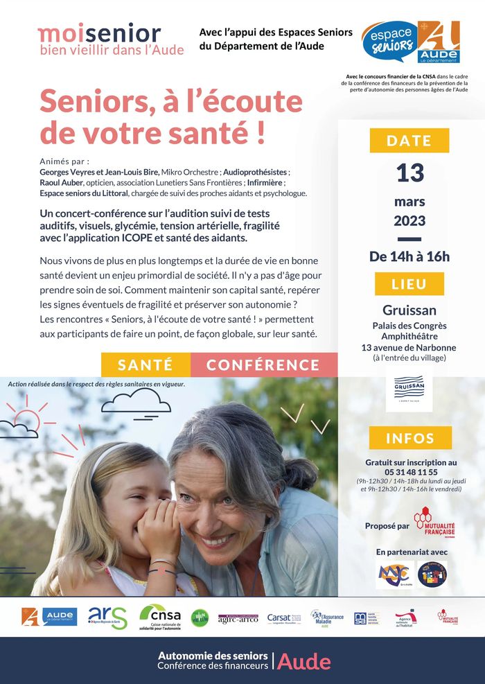 Seniors, à l’écoute de votre santé !