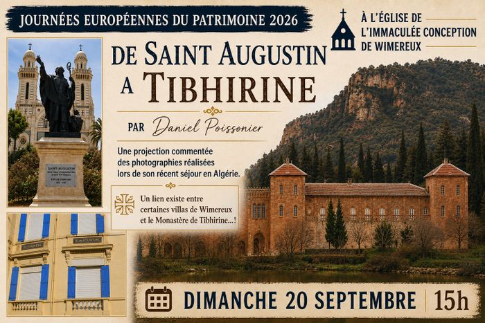 Affiche — « DE SAINT AUGUSTIN A TIBHIRINE » : rencontre/partage photographique avec Daniel Poissonnier