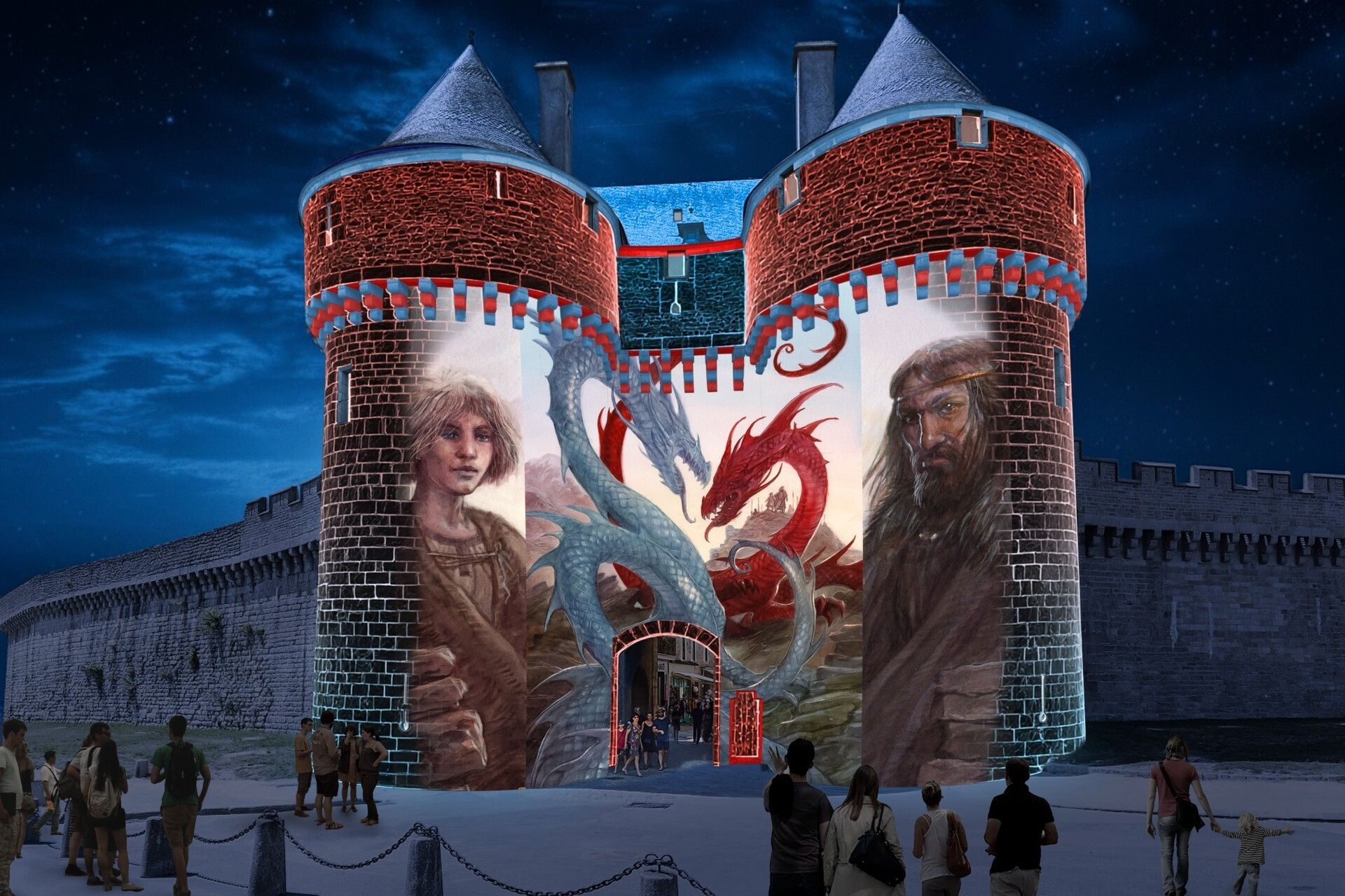 Projection nocturne John Howe