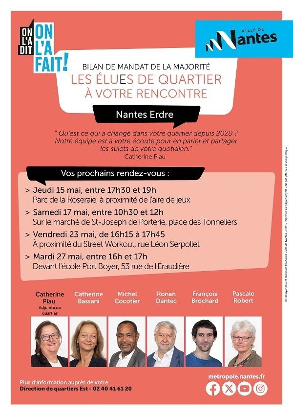 Les élues et élus de quartier à votre rencontre