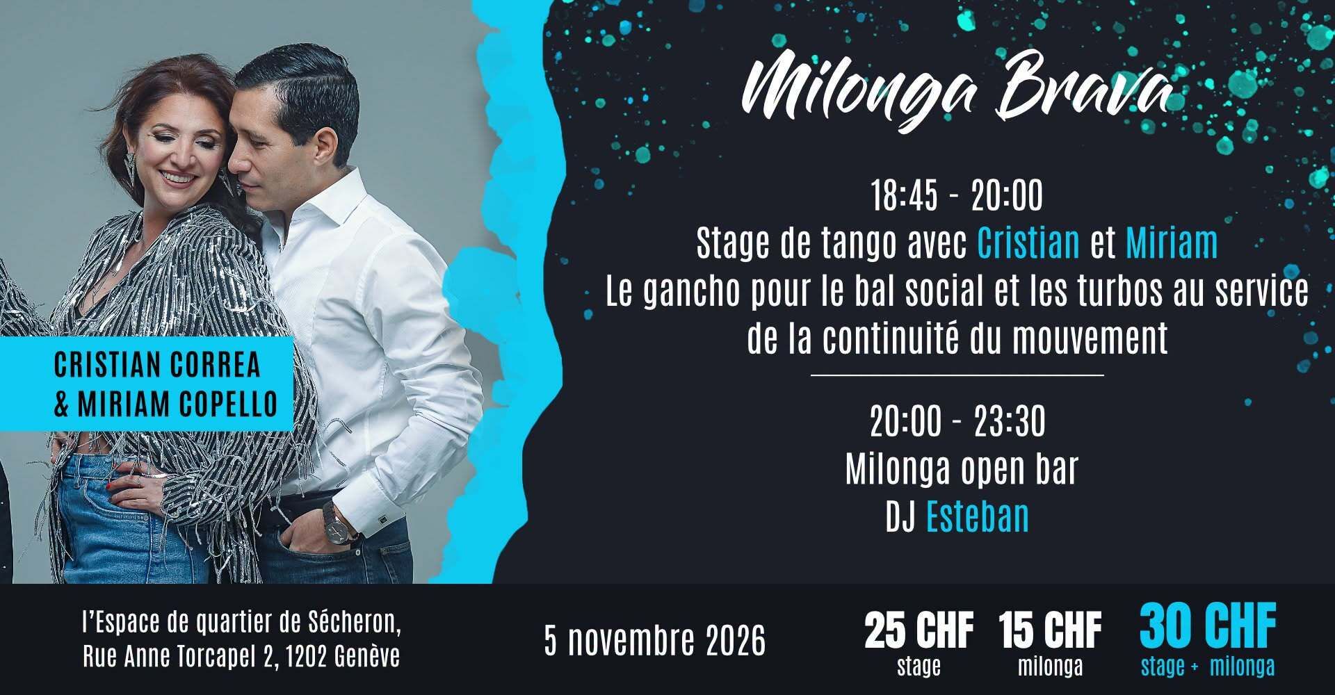 Milonga Brava avec Cristian Correa & Miriam Copello