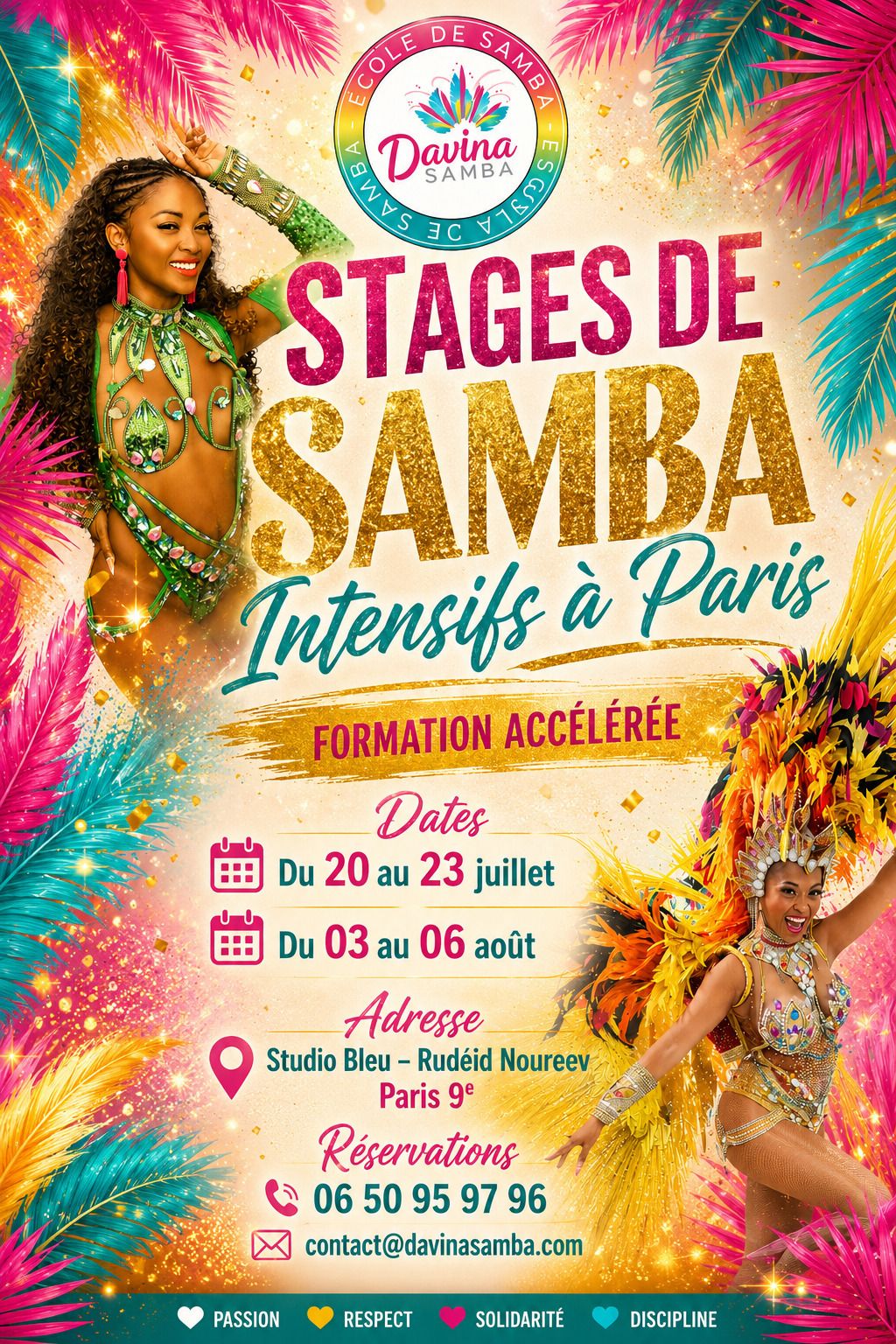 Apprendre la Samba à Paris en juillet Août Rio cet été