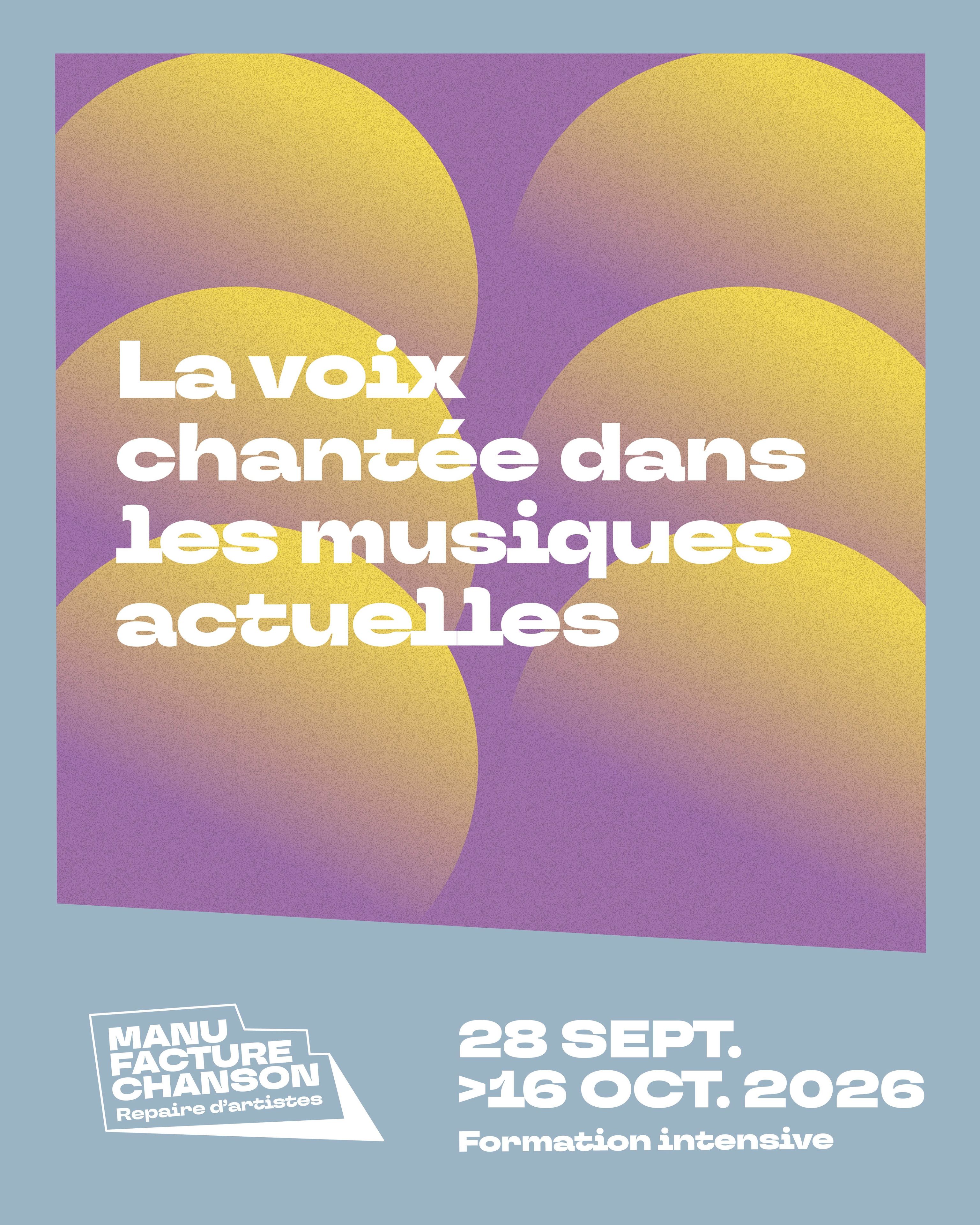 Stage - La voix chantée dans les Musiques Actuelles – Parcours intensif