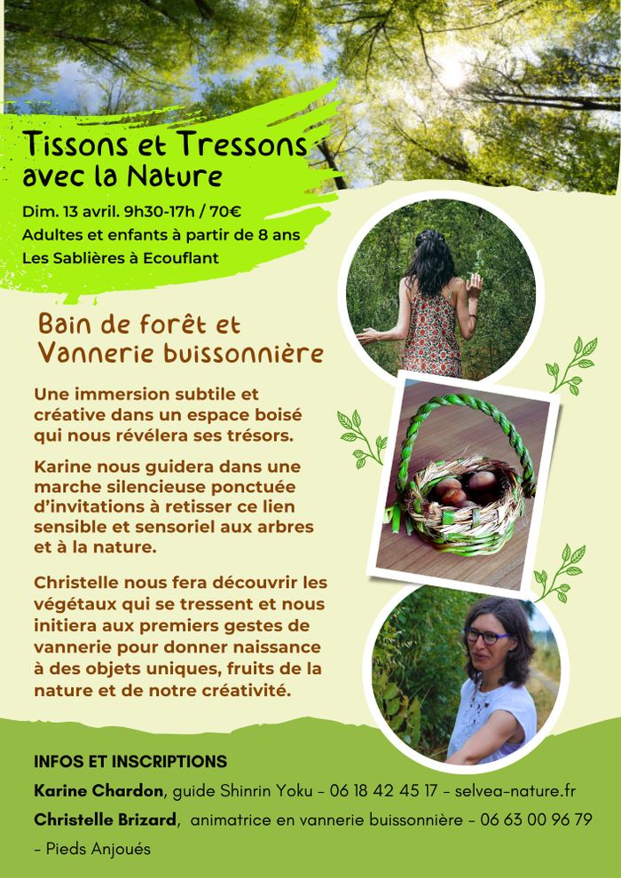 Bain de forêt et vannerie buissonnière