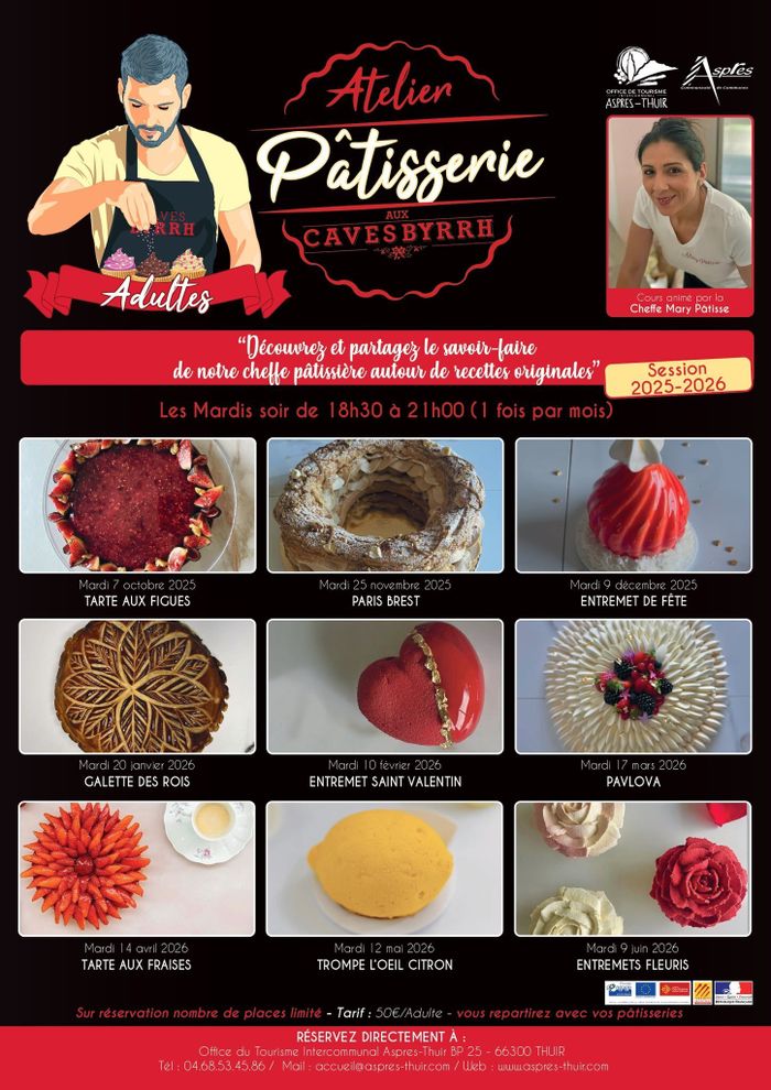 Atelier pâtisserie adulte - entremets fleuris