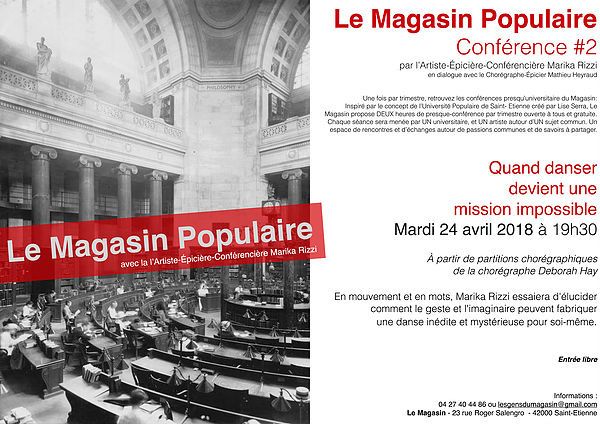 (conférence) Quand danser devient une mission impossible