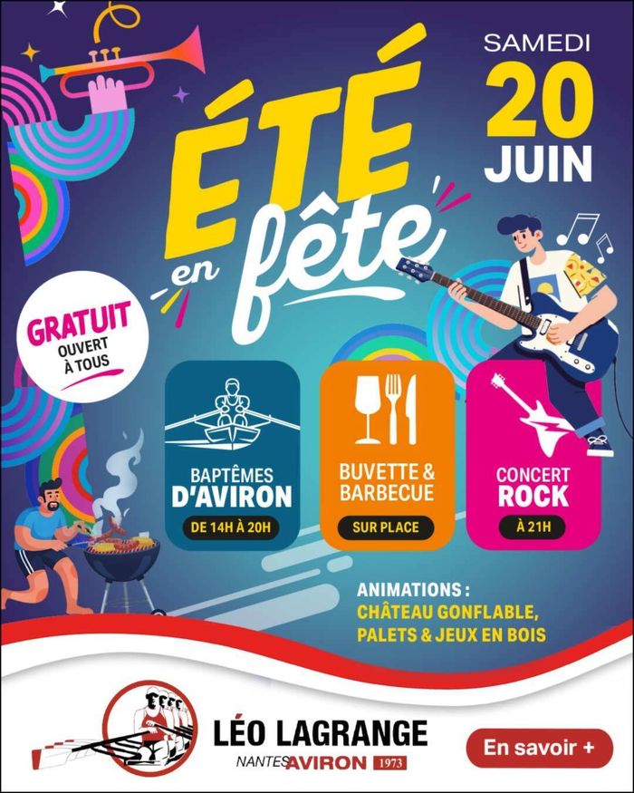 Portes ouvertes à tous et fête du club d'aviron Léo Lagrange