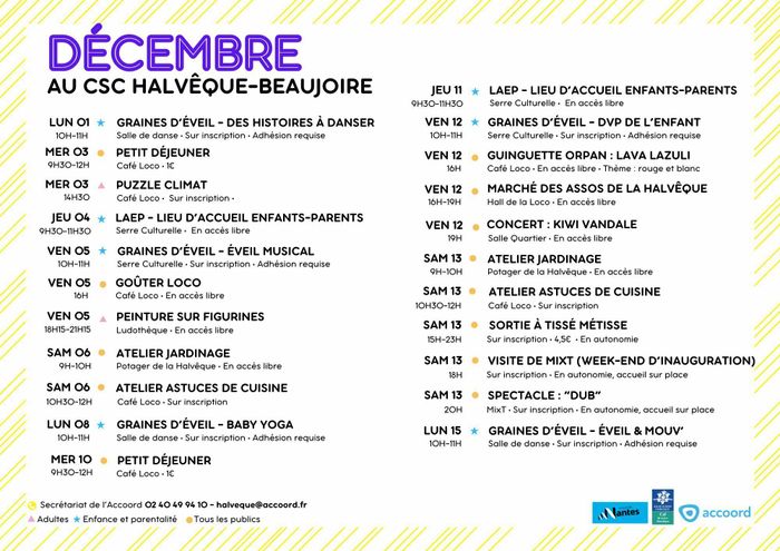En décembre, à la Halvêque c'est...