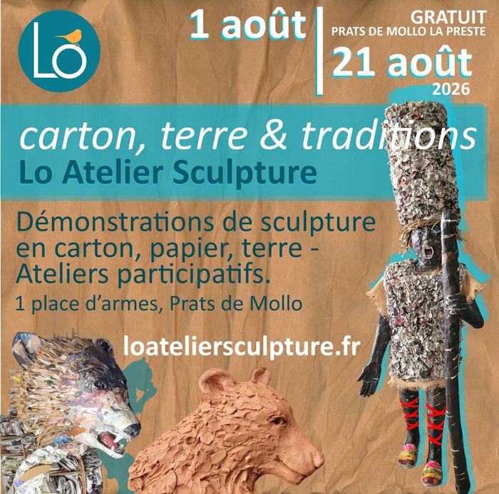 Sculpture carton, terre & traditions, 1er-21 août