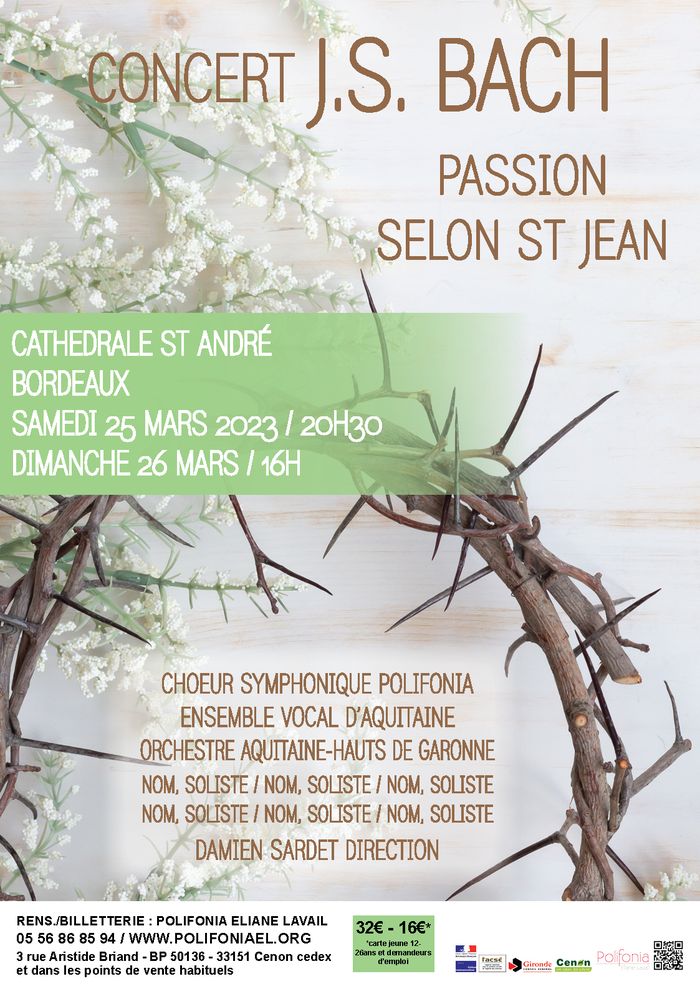 Concert Passion selon Saint Jean de Bach