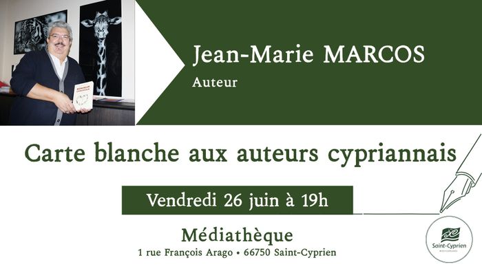 Carte Blanche aux auteurs cypriannais - Jean-Marie Marcos