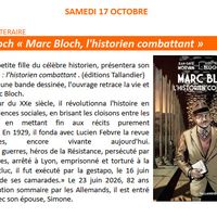 Rencontre littéraire - Suzette Bloch "Marc Bloch, l'historien combattant"