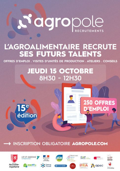 L'AGROPOLE organise une nouvelle édition d'AGROPOLE RECRUTEMENTS, forum de recrutement spécialisé en Agroalimentaire.