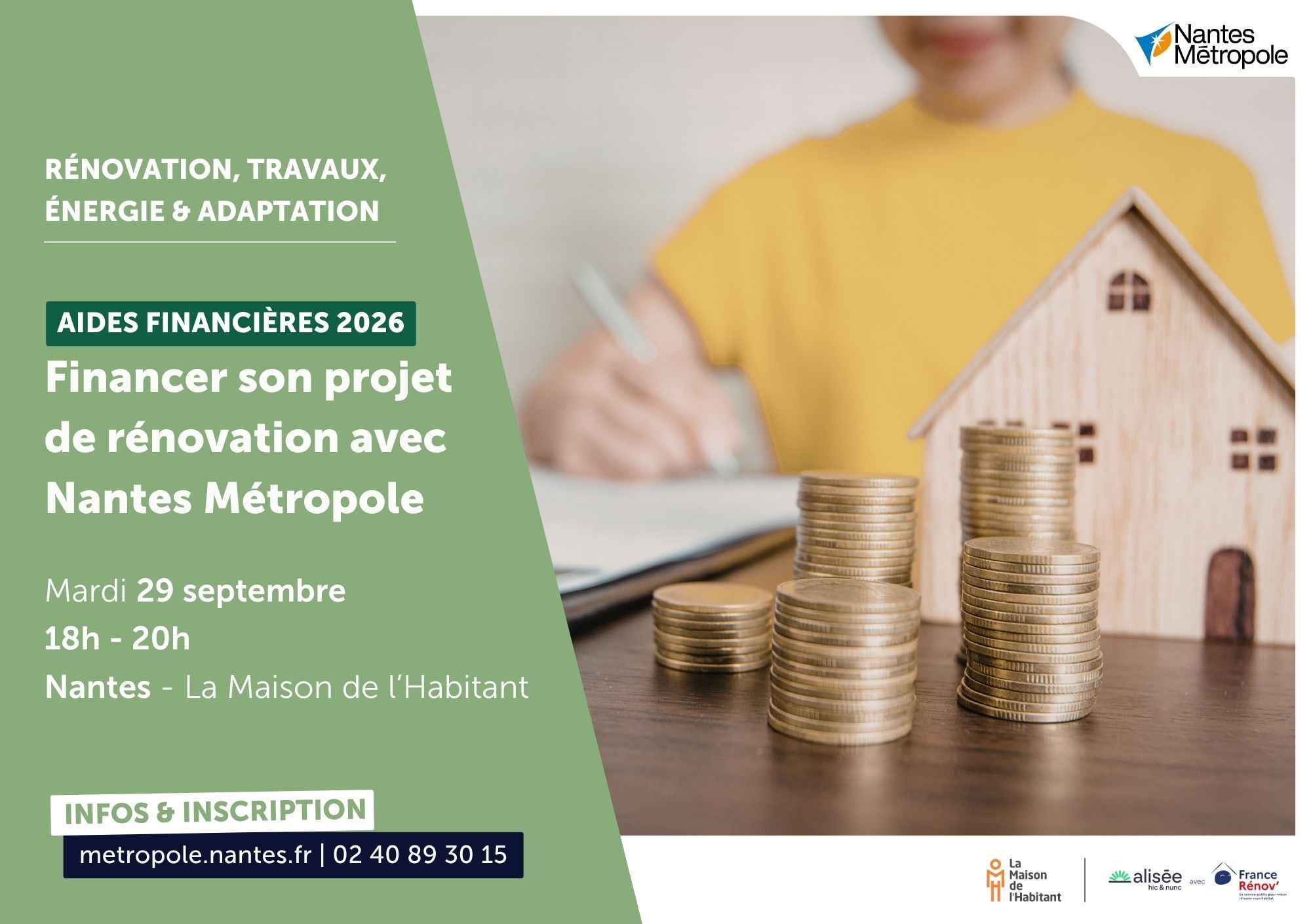 Aides financières 2026 : financer son projet de rénovation avec Nantes Métropole