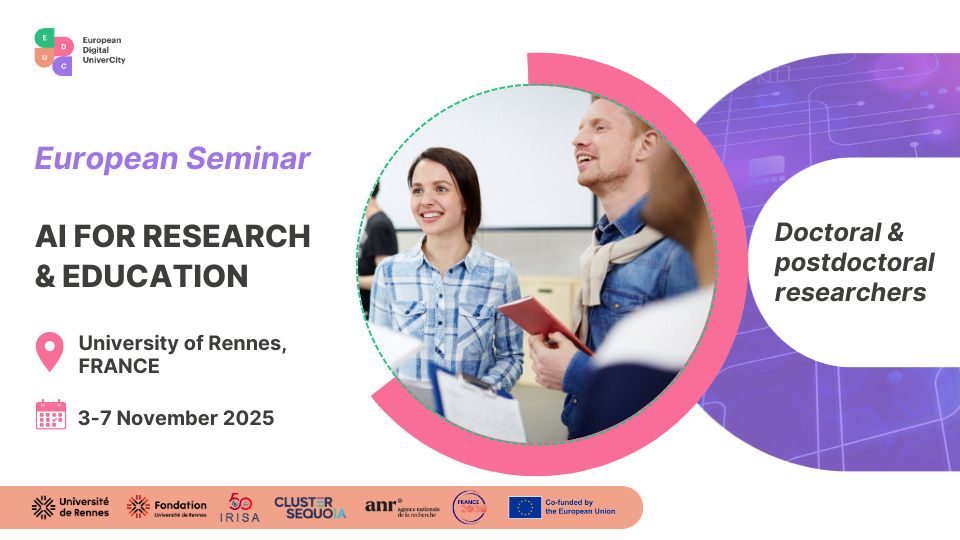 Are you a young researcher eager to explore how AI is contributing to research and education? Join us at the European Doctoral & Post-doctoral Seminar on AI for Research & Education.