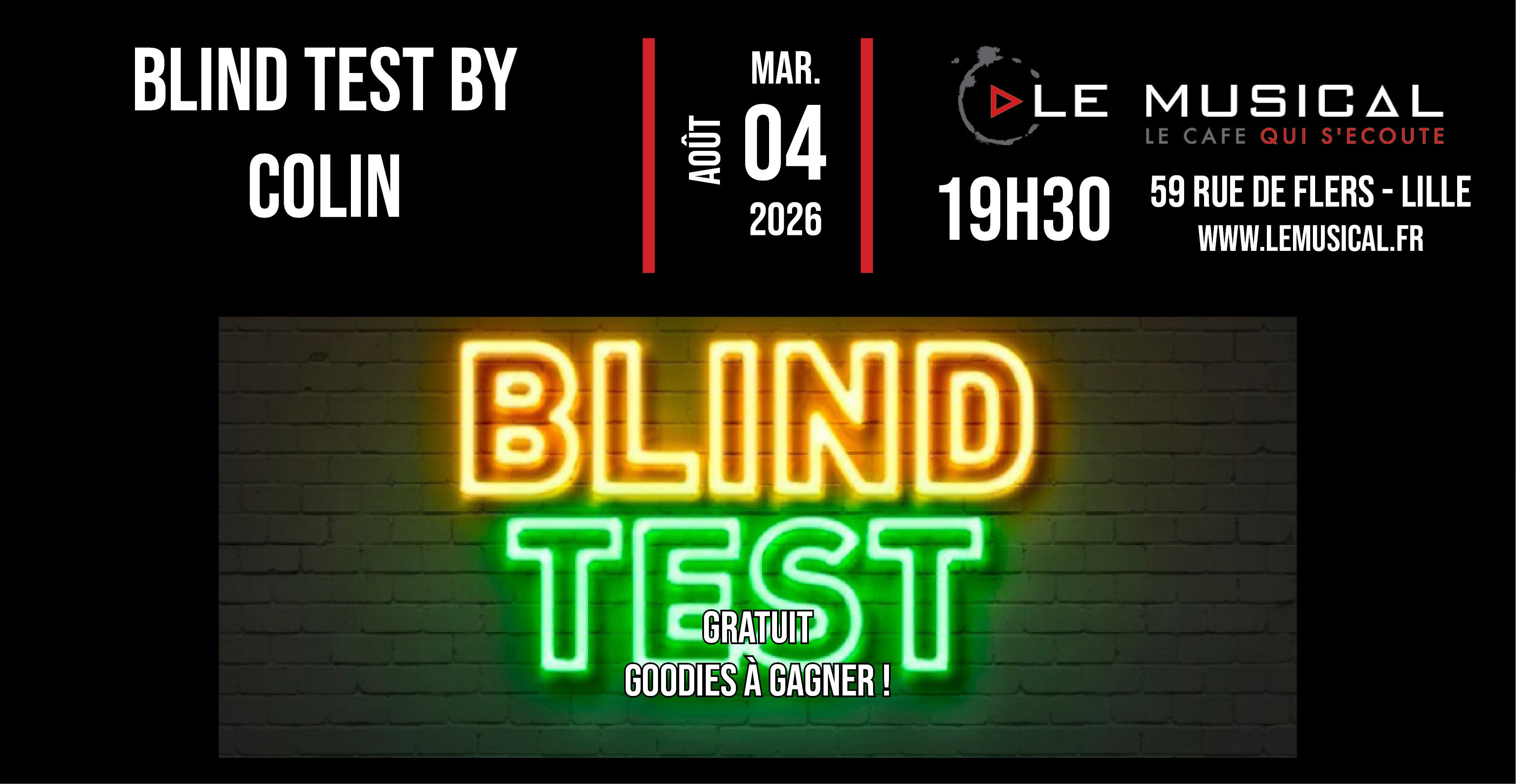 Blind test by Colin