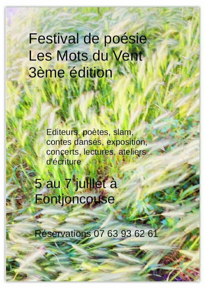 Festival De Poésie : Les Mots Du Vent - 3ème Edition