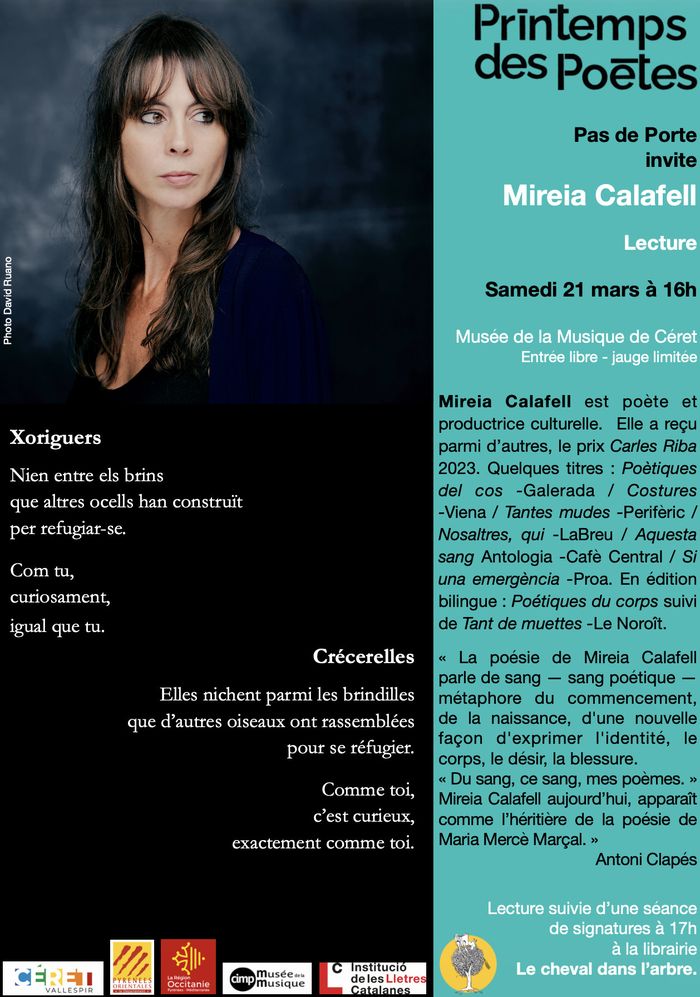 Printemps des Poètes - Lecture Mireia Calafell