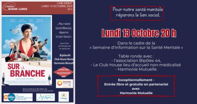 Sur la branche – Ciné-débat sur la santé mentale