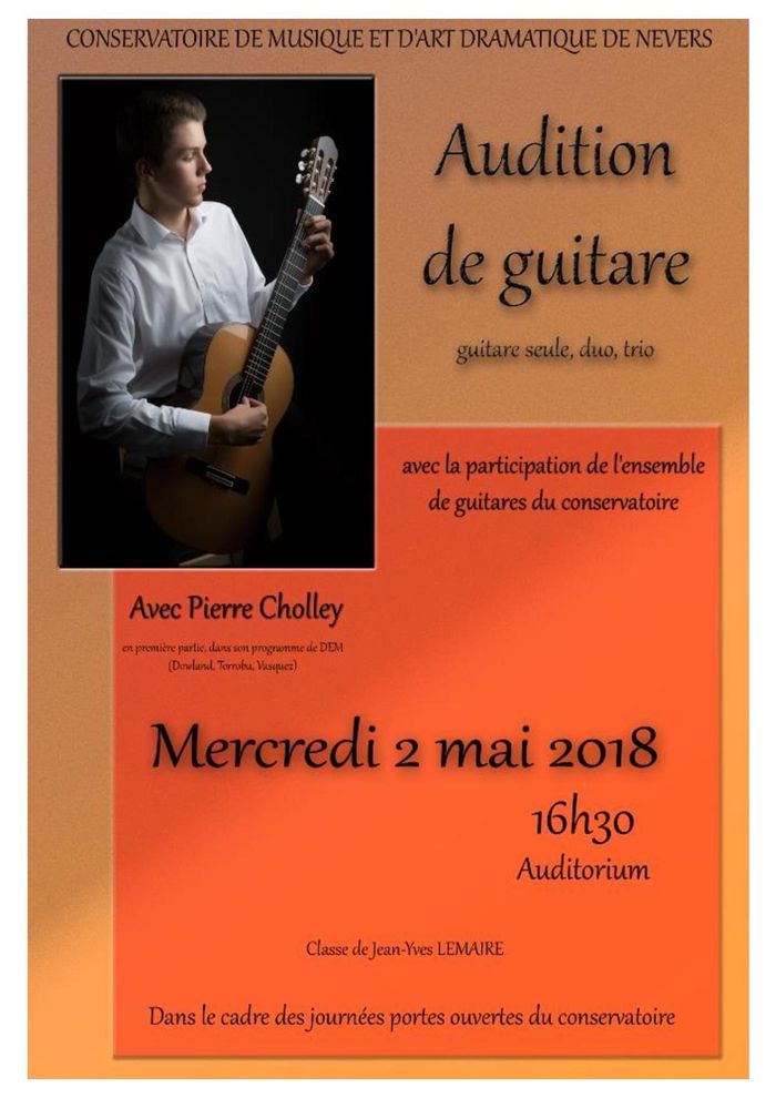 Audition de guitare.... seule, duo, trio ! Dans le cadre des journées portes ouvertes du conservatoire !