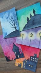 Aquarelle, paysages nocturnes - par Ô P'tits Coins