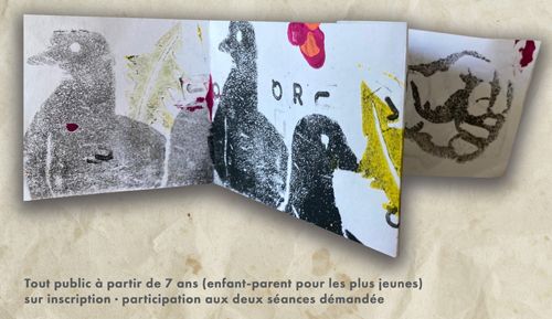 Atelier de création d'un livre objet avec les artistes du collectif Agit'hé