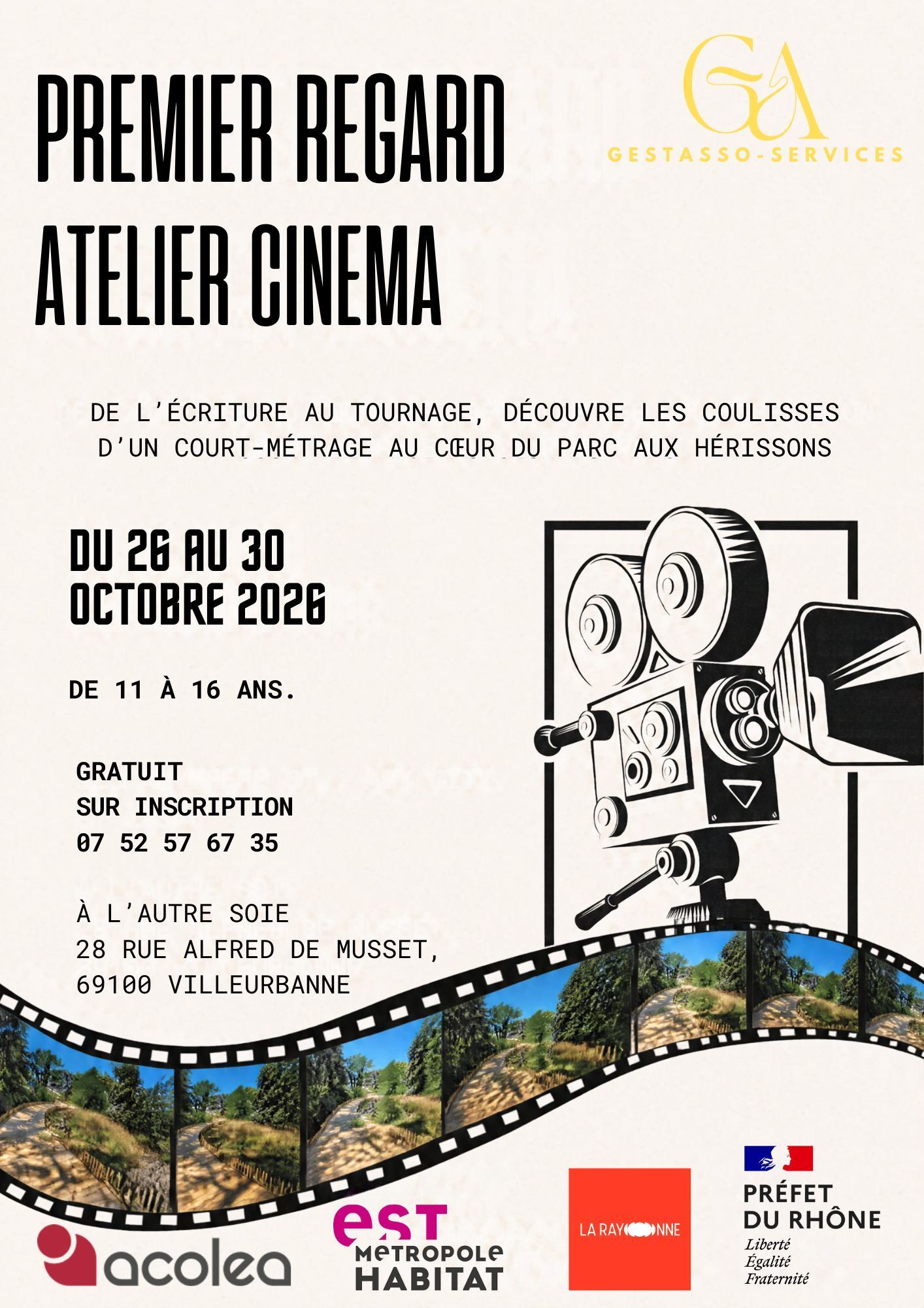 PREMIER REGARD, Atelier cinéma