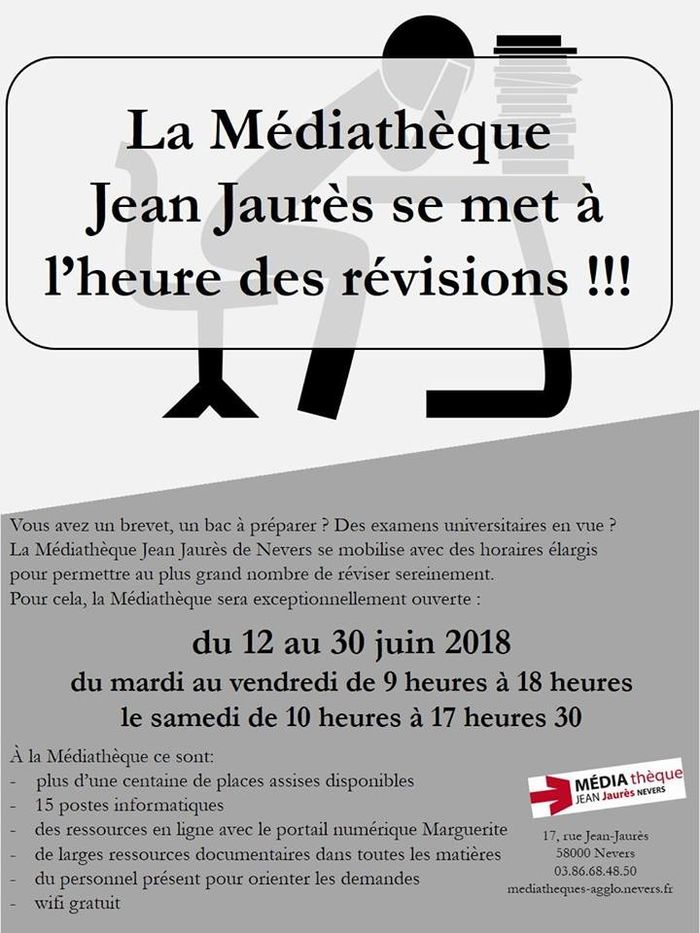 La médiathèque Jean Jaurès se met à l'heure des révisions !