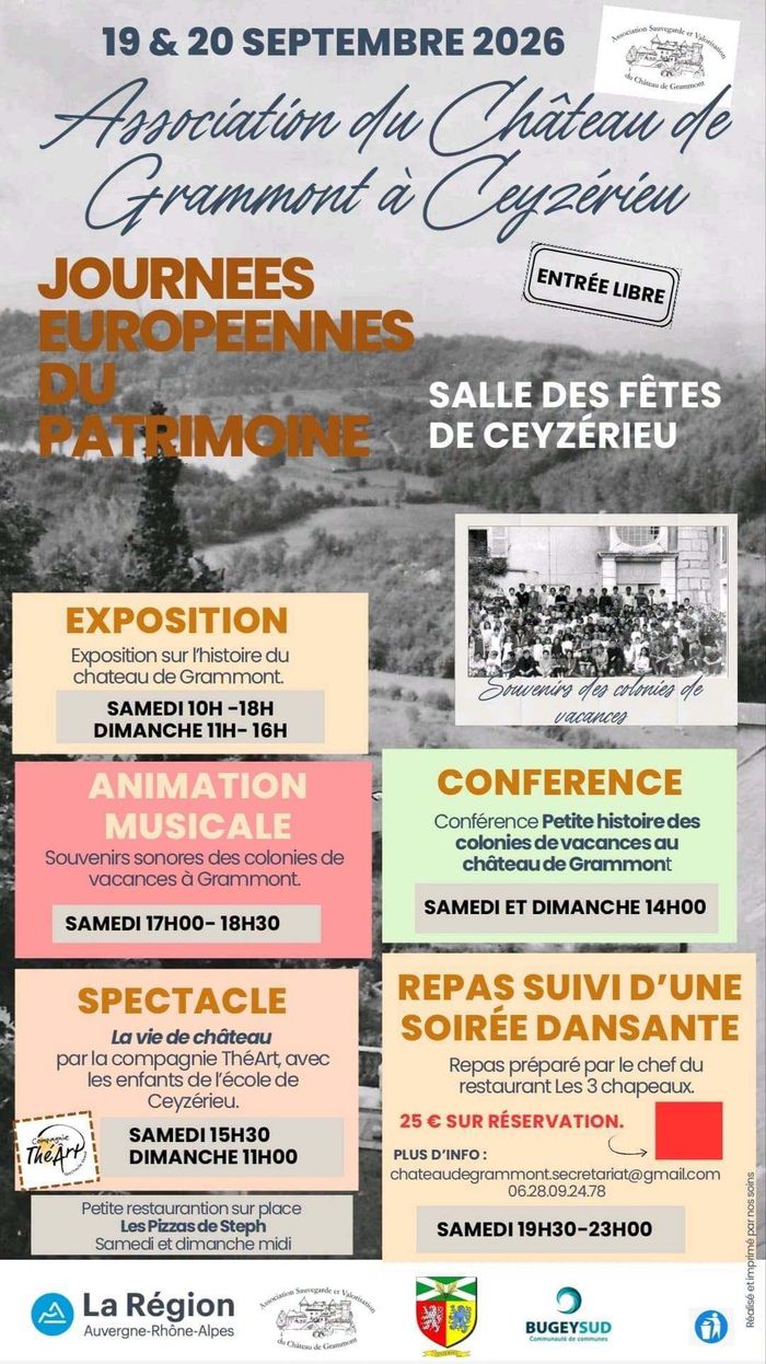 Affiche — Les colonies de vacances au château de Grammont