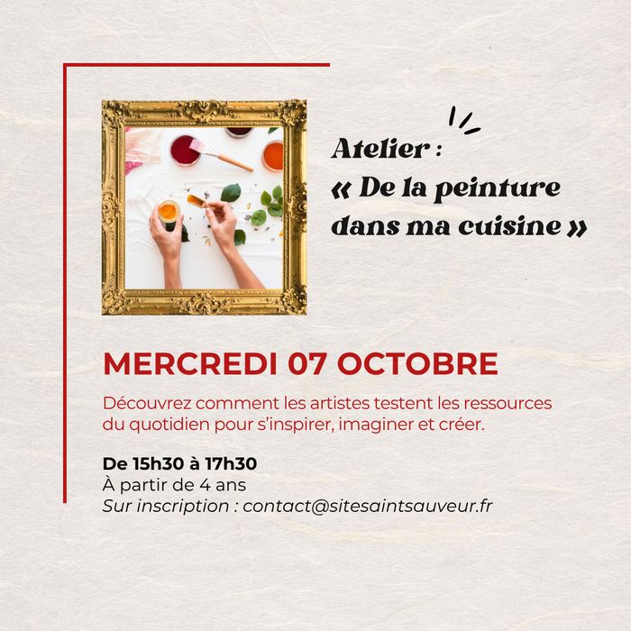 Atelier "De la peinture dans ma cuisine"