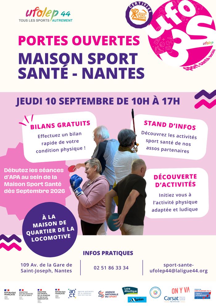 Portes ouvertes Maison Sport Santé UFOLEP 44