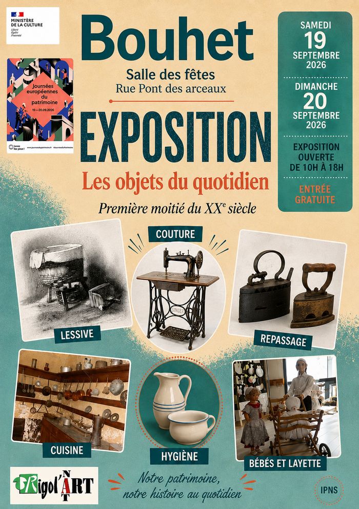 Exposition : objets du quotidien fin XIXe première moitié XXe