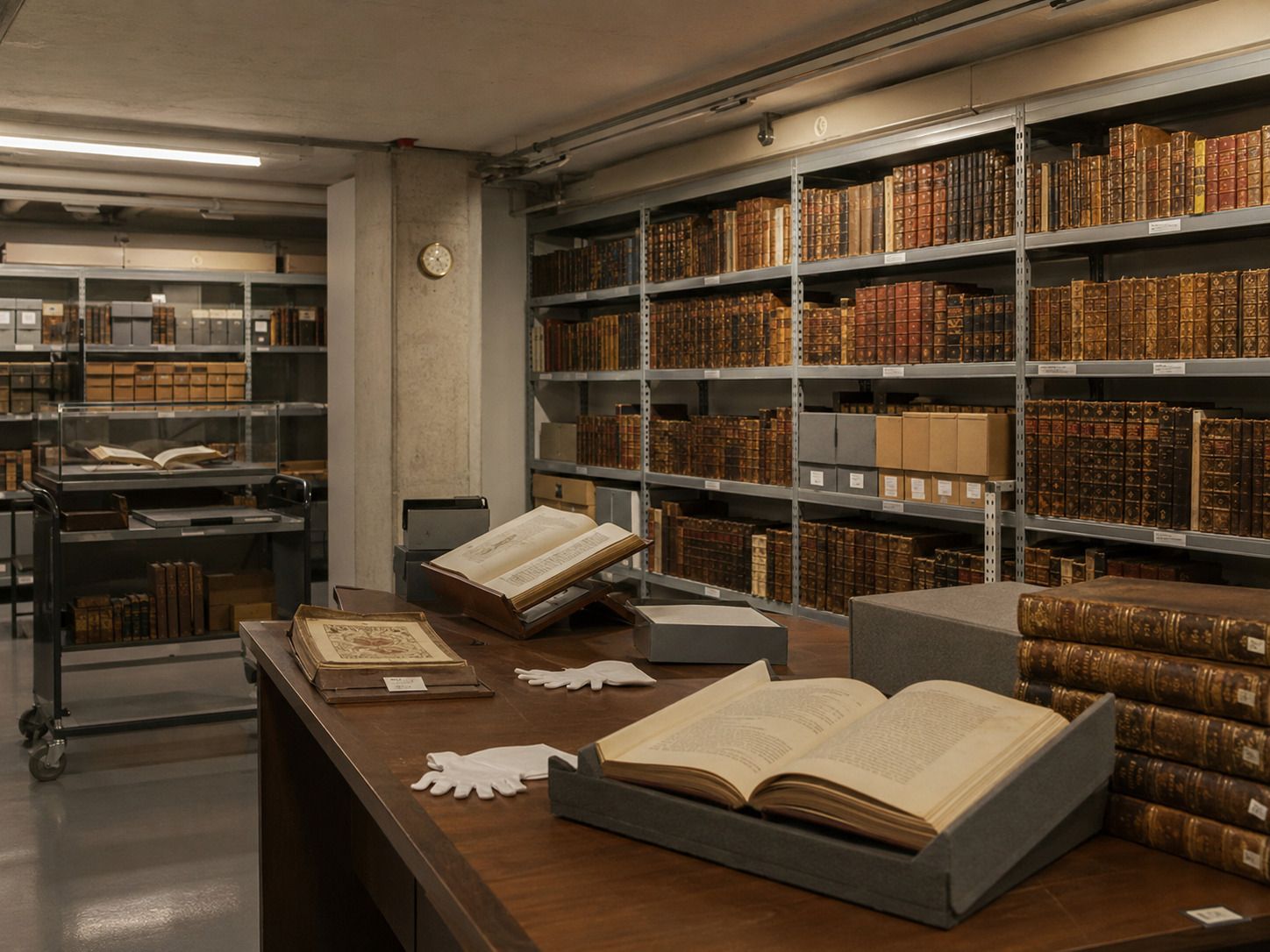 Visite de l'atelier et des magasins de conservation
