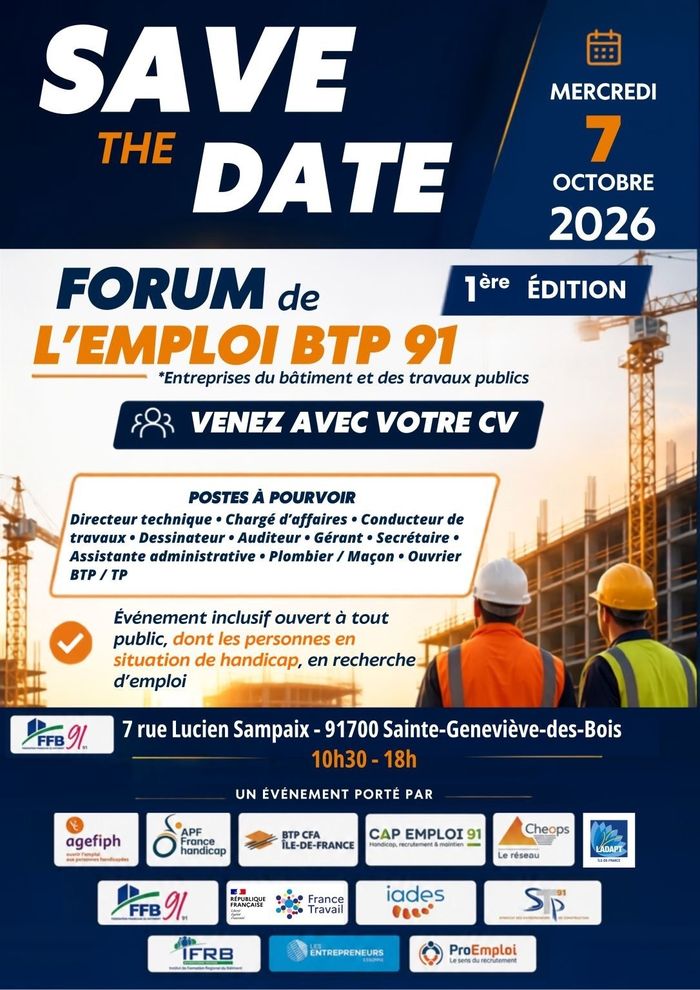 Le Forum de l’Emploi du Bâtiment & Travaux Publics 91
