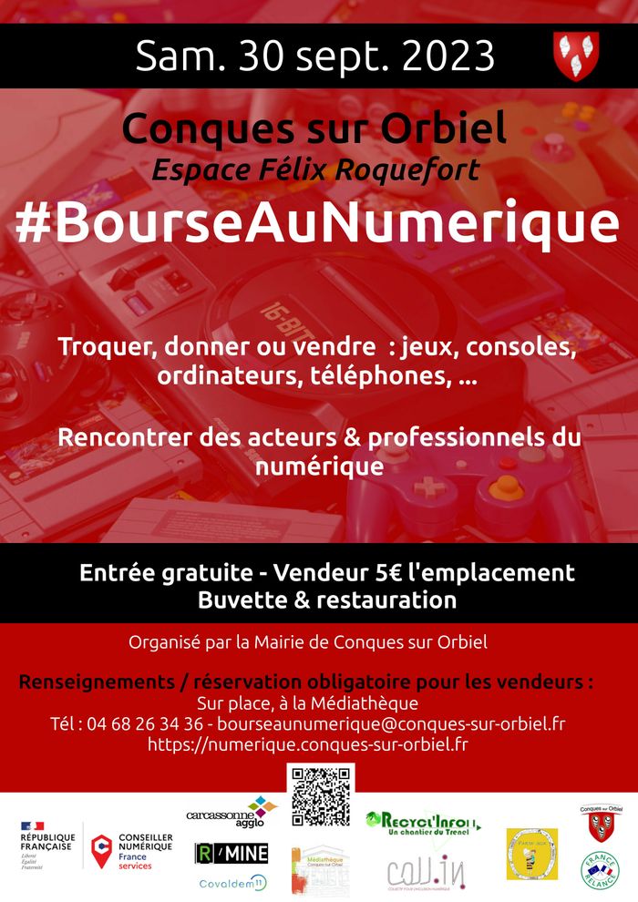 Bourse au numérique : rencontrez des pros et découvrez le numérique audois ! Vendez ou achetez et donnez une seconde vie à vos équipements.